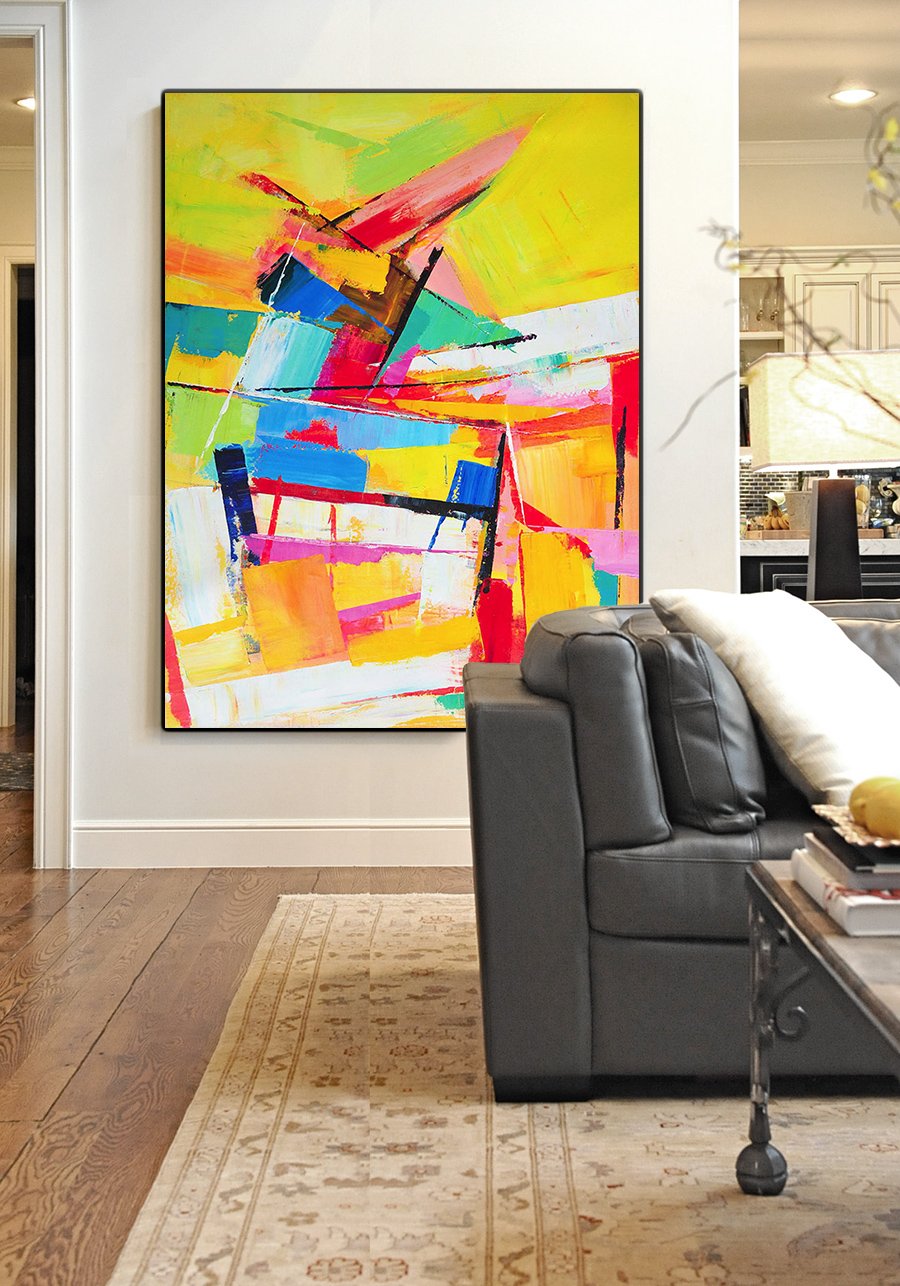 Palette Knife Contemporary Art #L43B - Click Image to Close